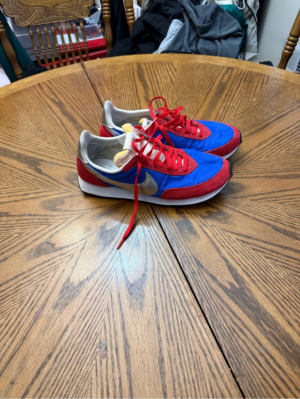 Nike Blue, Red and Yellow Low-Top Waffle Trainer